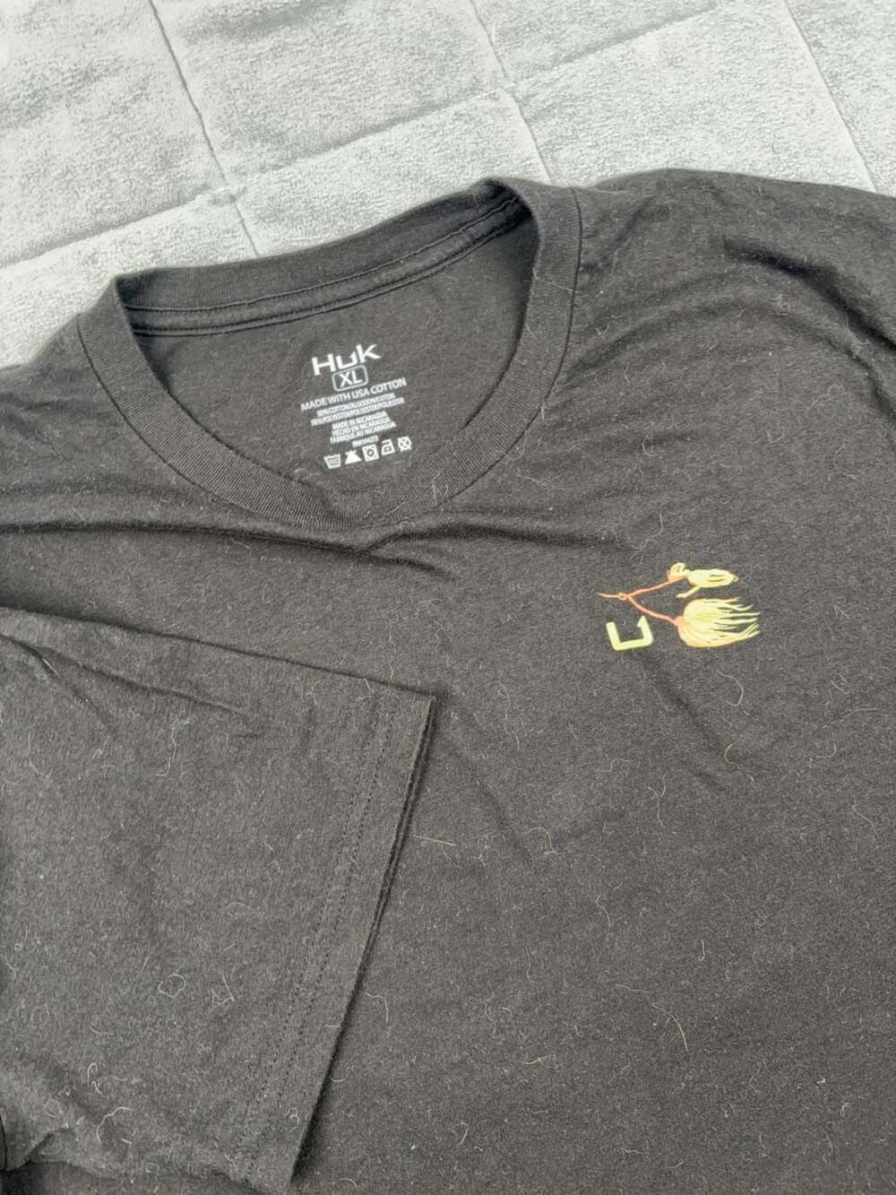 Huk Fishing Graphic T-Shirt Black Size XL